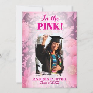 Graduate In The Pink Invitation