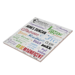 Graduate Inspirational Sayings Personalised Tile