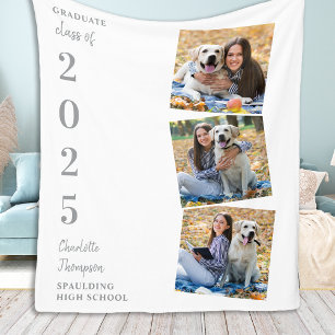 Graduate Keepsake Personalised Photo Collage Fleece Blanket