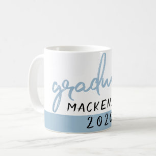 Graduate Light Blue Robin Egg Brush Script Coffee Mug
