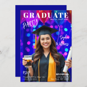 Graduate Magazine Cover  Invitation