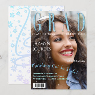 Graduate Magazine Cover Photo Graduation  Announce Announcement