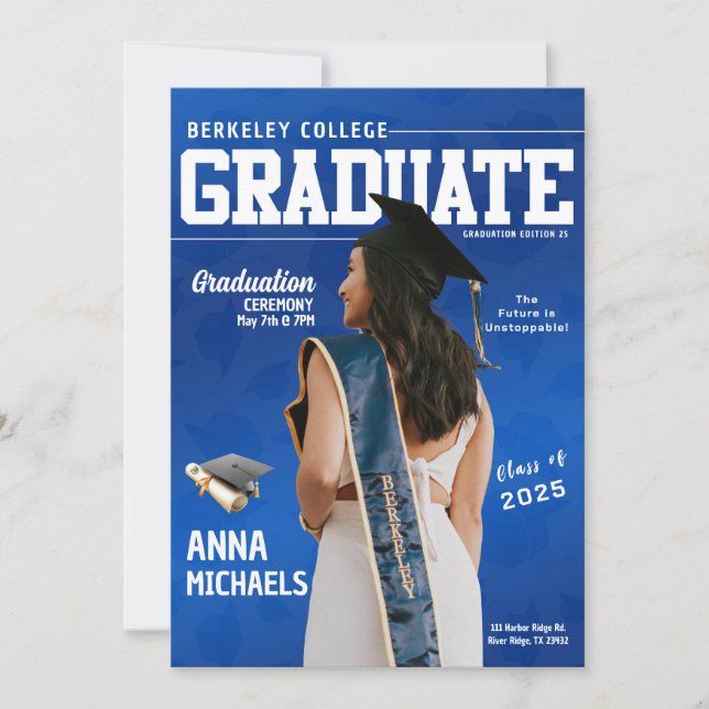 Graduate Magazine Graduation Announcement  (Front)