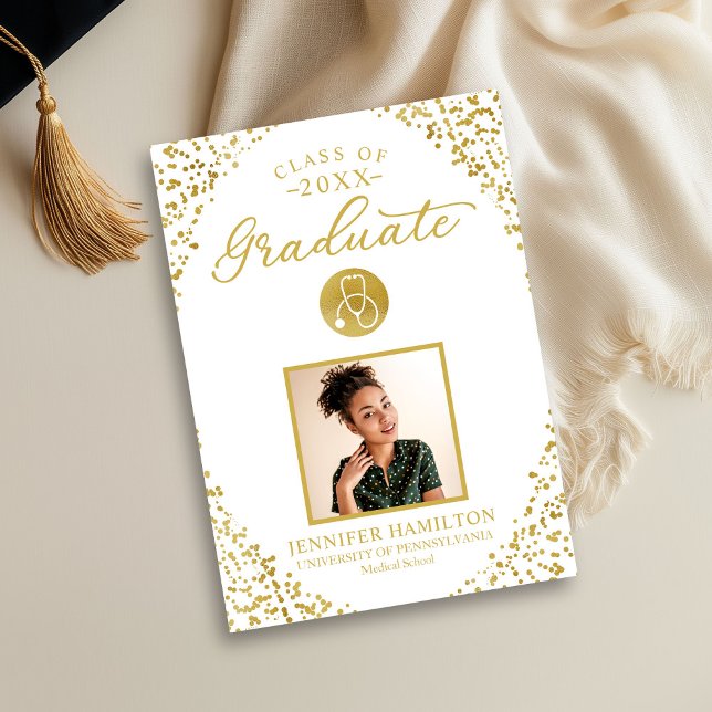Graduate Medical School Graduation Announcement  (Creator Uploaded)