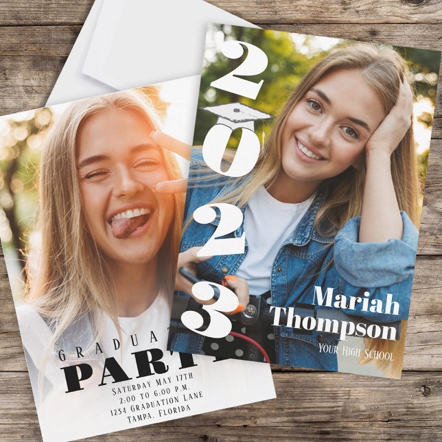 Graduate Modern Black and White Photo Template (Creator Uploaded)