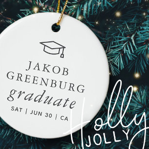 Graduate Modern Minimalist Simple Chic Graduation Ceramic Tree Decoration