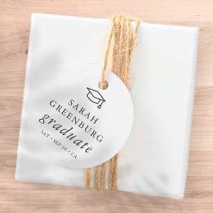 Graduate Modern Minimalist Simple Chic Graduation Favour Tags