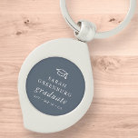 Graduate Modern Minimalist Simple Chic Graduation Key Ring<br><div class="desc">Design is composed of serif typography on a simple background. 

Available here:
http://www.zazzle.com/store/selectpartysupplies</div>