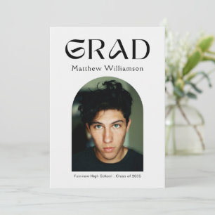 Graduate Modern Photo Arch Graduation Party Announcement