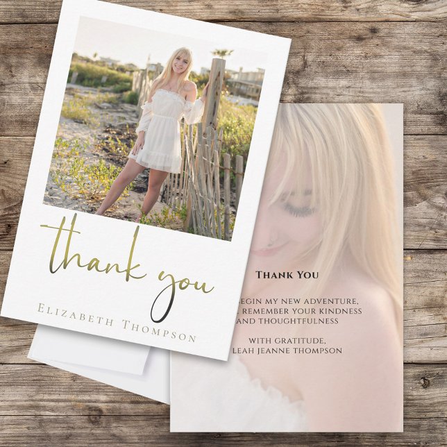Graduate Modern Simple Calligraphy Gold Thank You (Creator Uploaded)