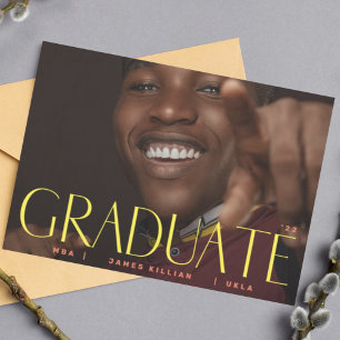 GRADUATE Mute Modern College Photo Announcement