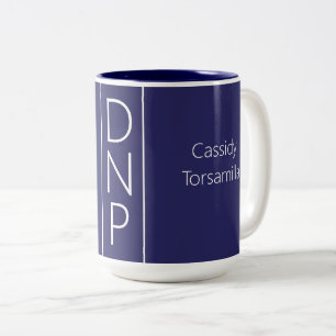 Graduate Name Blue DNP Two-Tone Coffee Mug
