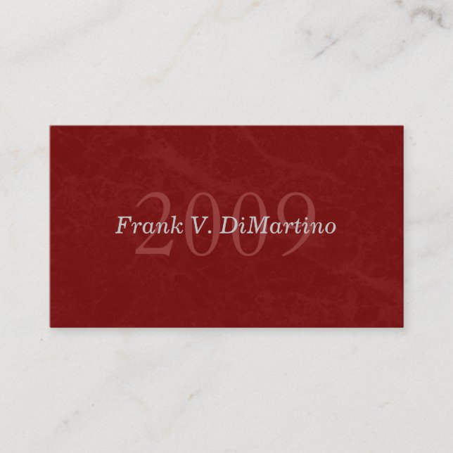 Graduate Name Card with Photo - Maroon Marbled (Front)