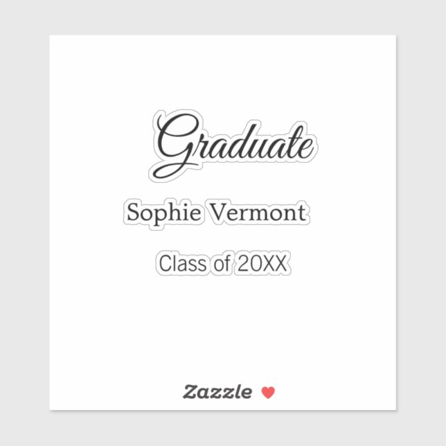Graduate name class of 20XX congrats simple minima (Sheet)