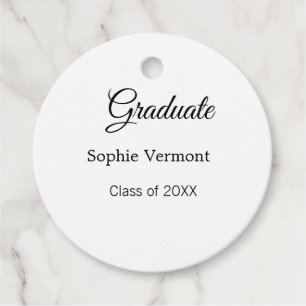 Graduate name class of 20XX congrats simple minima Favour Tags