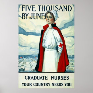 Graduate Nurses ~ Vintage WW1 Poster