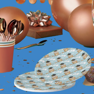 Graduate Owl Paper Plate