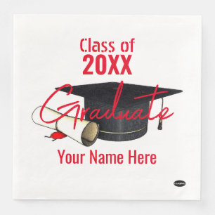Graduate Paper Napkin - Cap and Diploma HAMbyWG