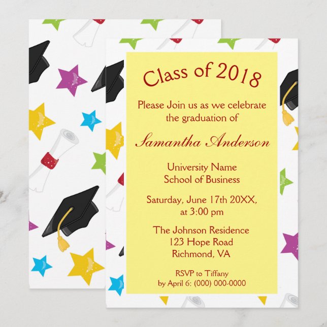 Graduate Party Invitation (Front/Back)
