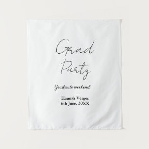GRADUATE PARTY WEEKEND NAME DATE SIMPLE STYLISH TAPESTRY