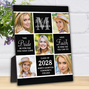 Graduate Personalised Modern 5 Photo Graduation Plaque