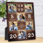 Graduate Personalised Photos Wooden Graduation Plaque<br><div class="desc">Celebrate your graduate and give a special personalised gift with this custom photo collage graduation plaque. This unique photo collage graduate plaque is will be a treasured keepsake. Customise with 6 of your favourite senior or college photos, and personalise with graduating year, monogrammed name, high school or college. See 'personalise...</div>