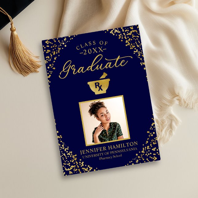 Graduate Pharmacy School Graduation Announcement  (Creator Uploaded)