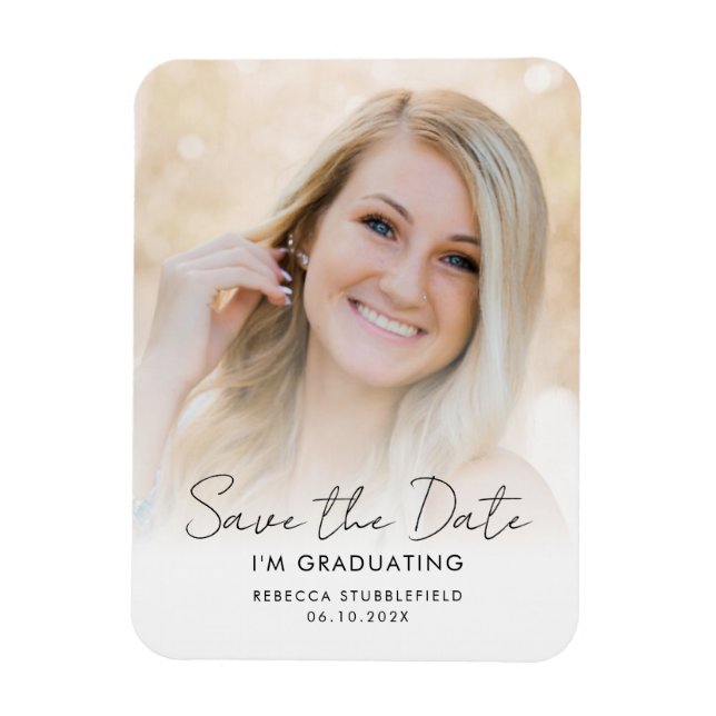 Graduate Photo 2025 Save the Date Announcement Magnet (Vertical)