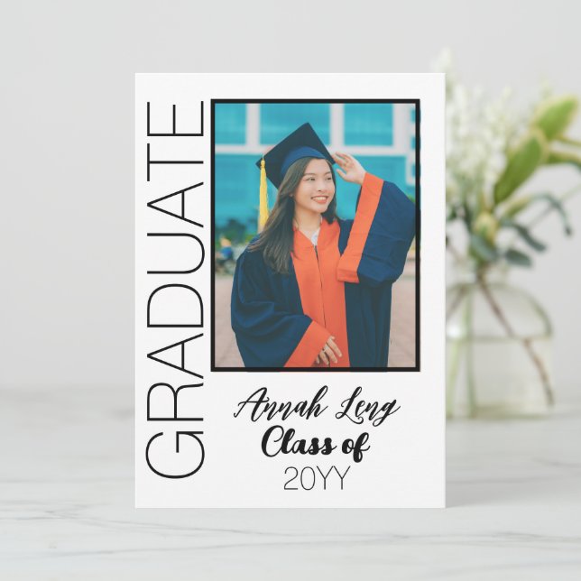 Graduate Photo Class of  Invitation (Standing Front)