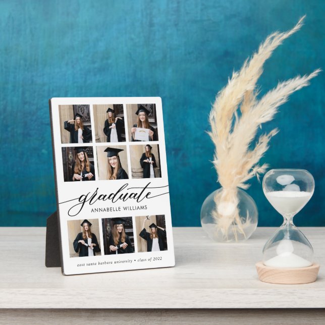 Graduate Photo Collage Keepsake Plaque (Side)