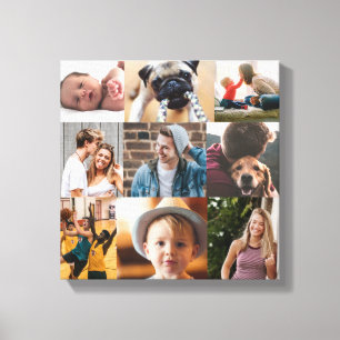 Graduate Photo Collage Memory Board Canvas Print