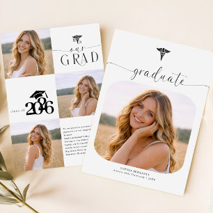 Graduate Photo Collage Nursing Graduation Announcement
