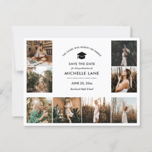 Graduate Photo Collage Save The Date Postcard