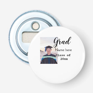 graduate photo congratulation add your name modern bottle opener