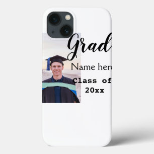 graduate photo congratulation add your name modern iPhone 13 case