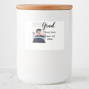 graduate photo congratulation add your name modern food label