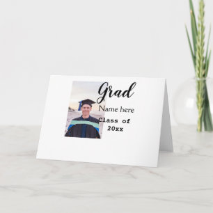 graduate photo congratulation add your name modern invitation