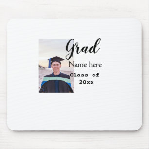 graduate photo congratulation add your name modern mouse mat