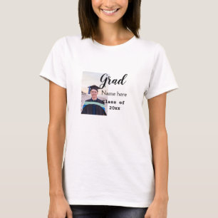 graduate photo congratulation add your name modern T-Shirt