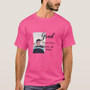 graduate photo congratulation add your name modern T-Shirt