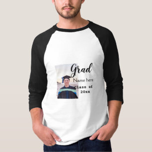 graduate photo congratulation add your name modern T-Shirt