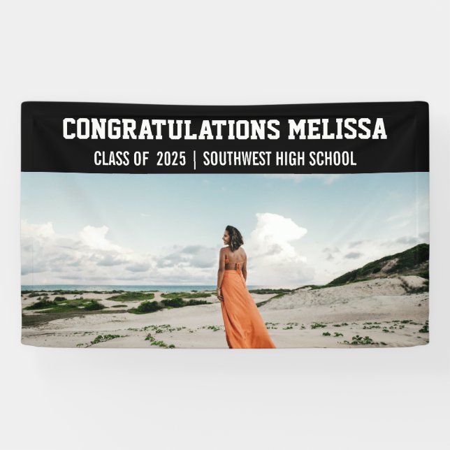 Graduate Photo | Congratulations Photo Bold Banner (Horizontal)