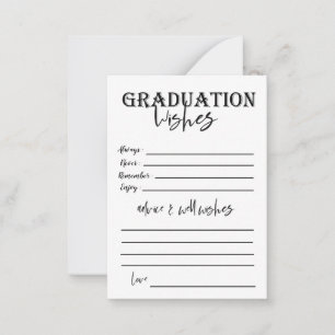 Graduate Photo Elegant Class Of 2025 Graduation Advice Card