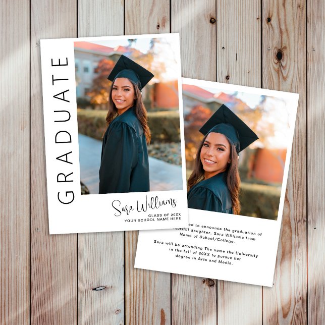 Graduate Photo Graduation Announcement (Creator Uploaded)