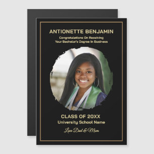 Graduate Photo Graduation Congrats Magnet Card