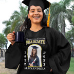 Graduate Photo Graduation Congratulations Custom  T-Shirt<br><div class="desc">Graduate Photo Graduation Congratulations Custom T-Shirt is great to wear and surprise the graduate. It is a nice gift from family members, friends and coworkers to the graduate. Replace with your information and photograph. The graduate will be proud of graduating and being recognised. Wonderful to use for graduation parties or...</div>