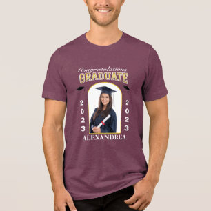 Graduate Photo Graduation Congratulations Custom  Tri-Blend Shirt