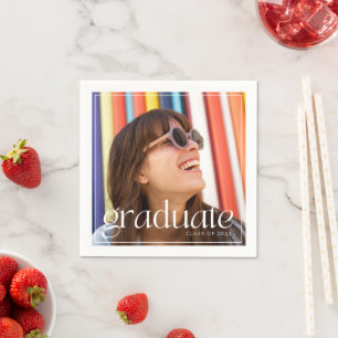 Graduate Photo High School Graduation  Napkin
