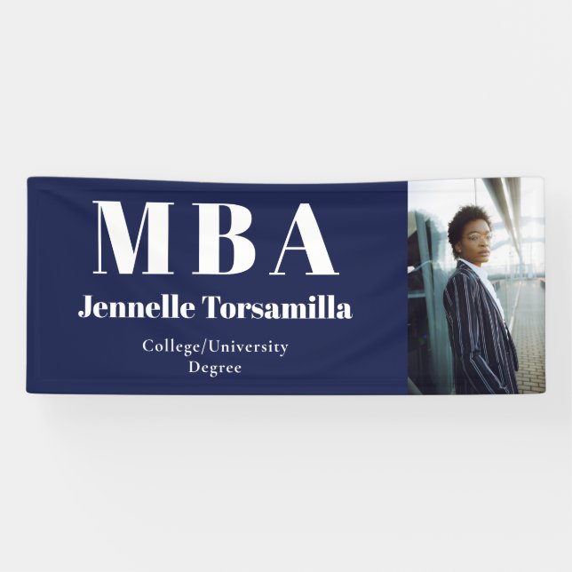 Graduate Photo MBA Graduation Banner (Horizontal)