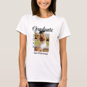 Graduate photo modern classic add year name rustic T-Shirt